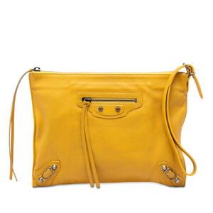 Pre-Loved Balenciaga Leather Papier Wristlet Clutch